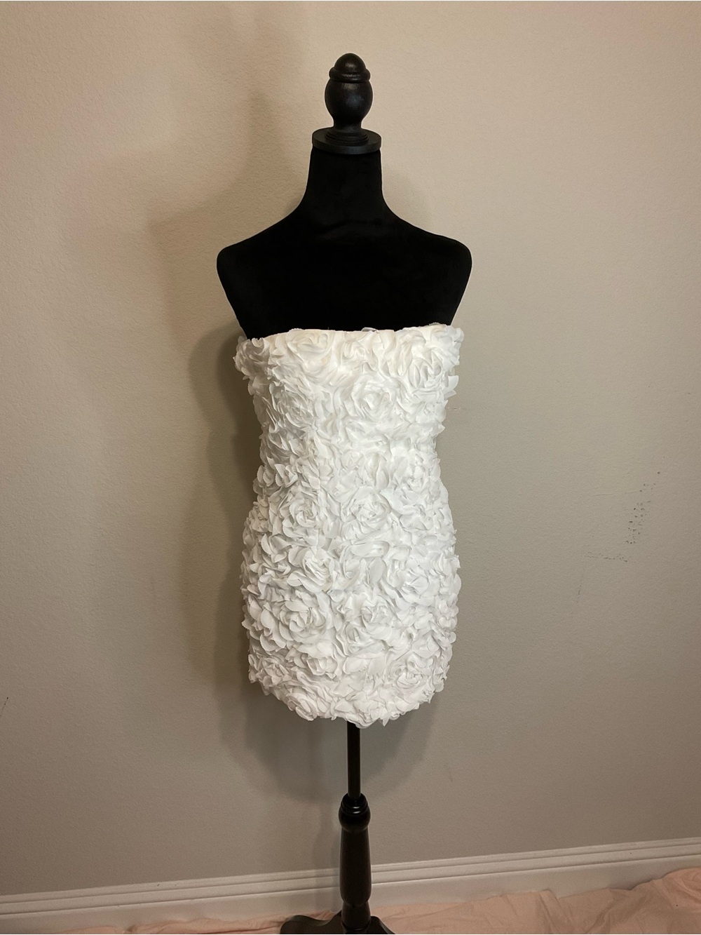 Lovers + Friends White Strapless Floral Rosette Mini Dress - Picture 3 of 5